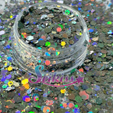 Nickel Galaxy Holographic Chunky Glitter - Silver Glitter